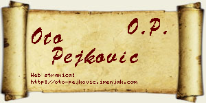 Oto Pejković vizit kartica
